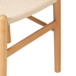 SILLA NATURAL MADERA / FIBRA SALÓN